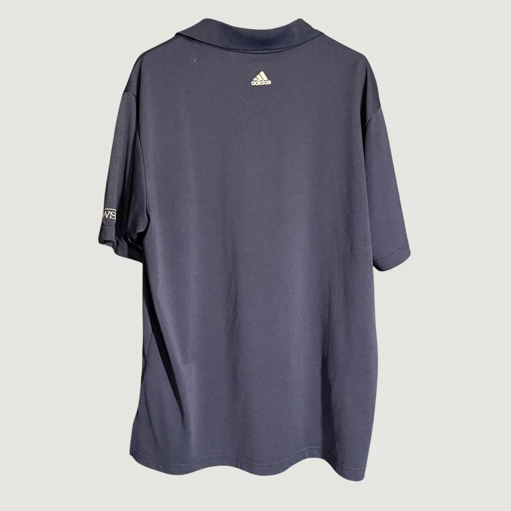 Adidas Golf Polo Shirt Men's Large Navy Blue Performance Short Sleeve WSPA Logo‎
